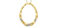 10K Yellow Gold 0.04 cttw Diamond Necklace