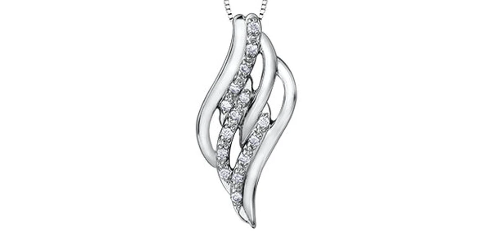 10K White Gold cttw Diamond Pendant