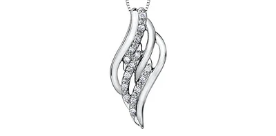 10K White Gold cttw Diamond Pendant