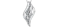 10K White Gold cttw Diamond Pendant