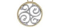 14K White and Yellow Gold 0.50 cttw Diamond Pendant