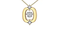 10K Yellow Gold 0.05cttw Diamond Pulse Pendant, 18"
