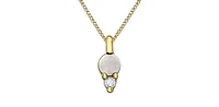 10K Yellow Gold Opal and Diamond Pendant
