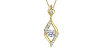 14K Yellow & White Gold Lab Grown 1.65cttw Diamond Necklace, 18"