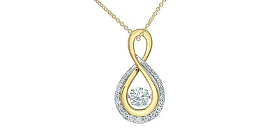 14K Yellow & White Gold Lab Grown 1.17cttw Diamond Necklace, 18"