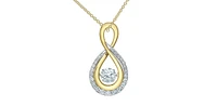 14K Yellow & White Gold Lab Grown 1.15cttw Diamond Necklace, 18"