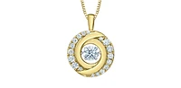 14K Yellow & White Gold Lab Grown 1.00cttw Diamond Necklace, 18"