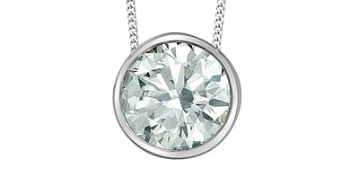 10K White Gold 0.50cttw Lab Grown Diamond Necklace - 18 Inches