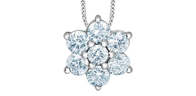 10K White Gold 0.75cttw Lab Grown Diamond Necklace - 18 Inches