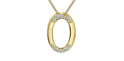 10K Yellow Gold 0.05cttw Lab Grown Diamond Necklace - 18 Inches