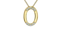 10K Yellow Gold 0.05cttw Lab Grown Diamond Necklace - 18 Inches