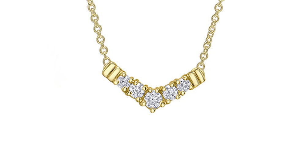 10K Yellow Gold cttw Canadian Diamond Necklace