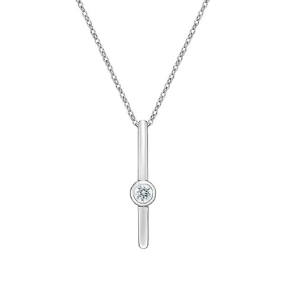 10K Gold Bezel-set Diamond pendant (no chain