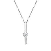 10K Gold Bezel-set Diamond pendant (no chain