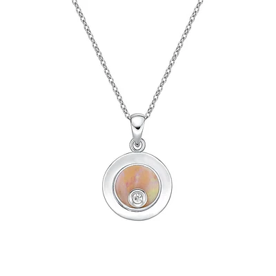10K Gold Floating Single Diamond Pendant