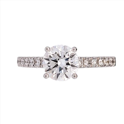 18K White Gold 1.40cttw Lab Grown Diamond Solitaire Engagement Ring