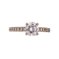 18K Yellow Gold 1.28cttw Round Lab Grown Diamond Solitaire Engagement Ring