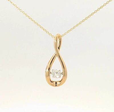 14K Yellow & White Gold Lab Grown 0.50cttw Diamond Necklace, 18"
