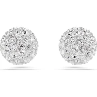 Swarovski - Dextera stud earrings, Round cut, White, Rhodium plated - 5700290