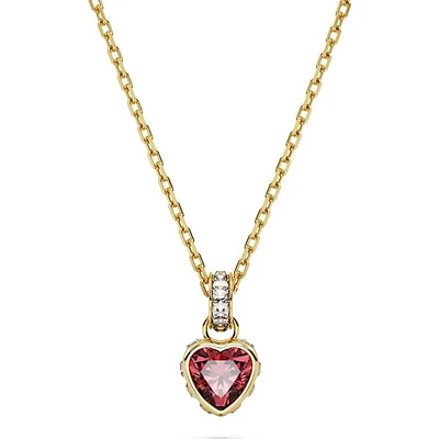 Swarovski Chroma Pendant, Heart, Red, Gold-tone Plated - 5648750