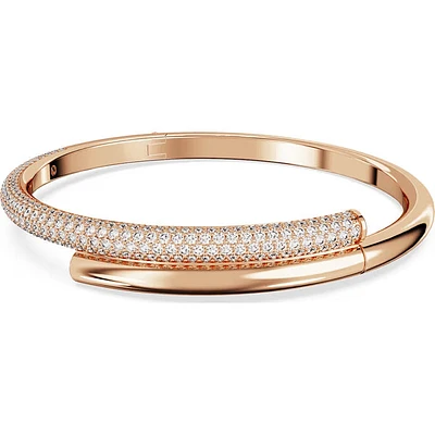 Swarovski - Dextera bangle, Magnetic closure, White, Rose gold-tone plated - 5692267