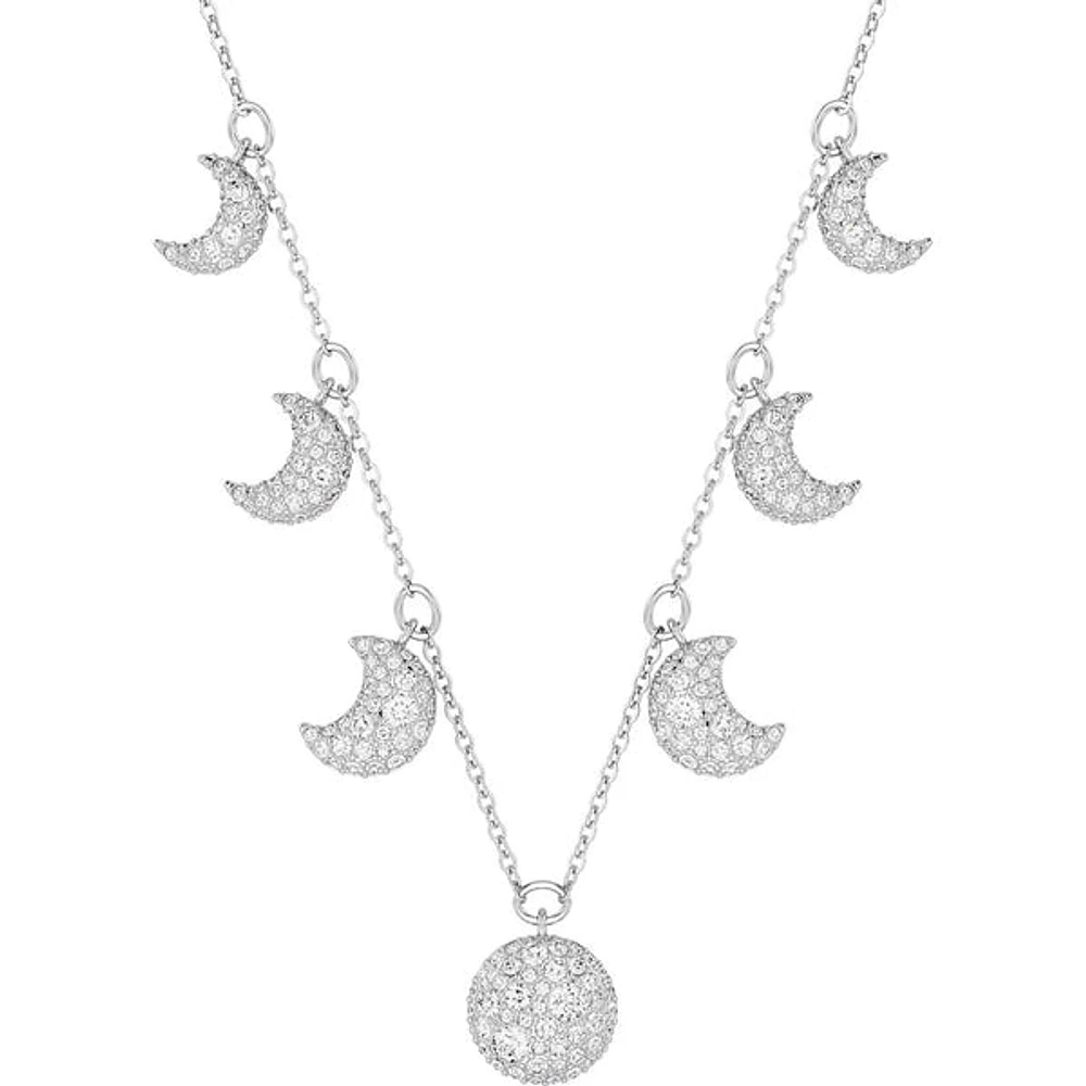 Swarovski  Luna choker, Moon, White, Rhodium plated 5666178 - Discontinued