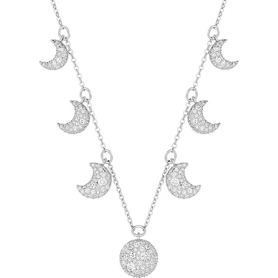 Swarovski  Luna choker, Moon, White, Rhodium plated 5666178 - Discontinued