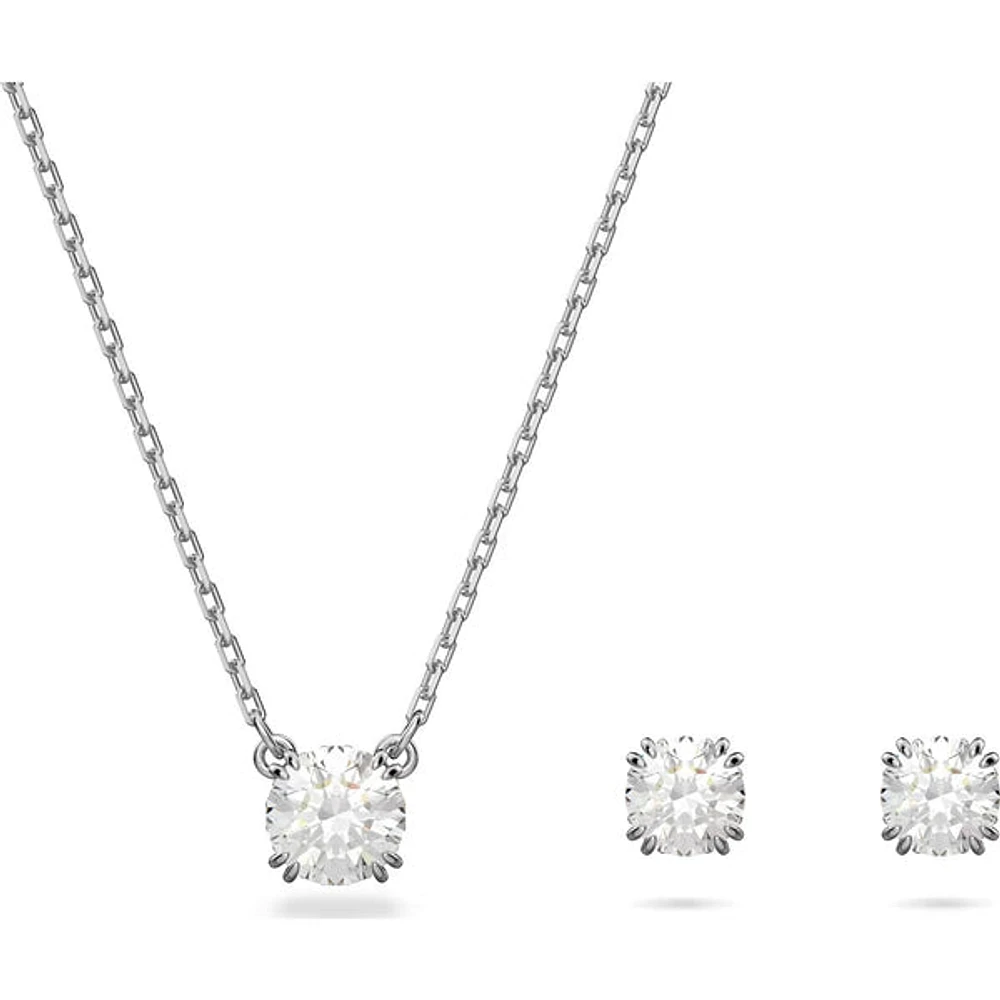 Swarovski Constella Set Round Cut, White, Rhodium plated - 5647663