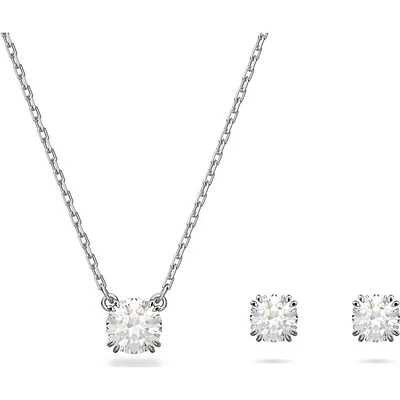 Swarovski Constella Set Round Cut, White, Rhodium plated - 5647663