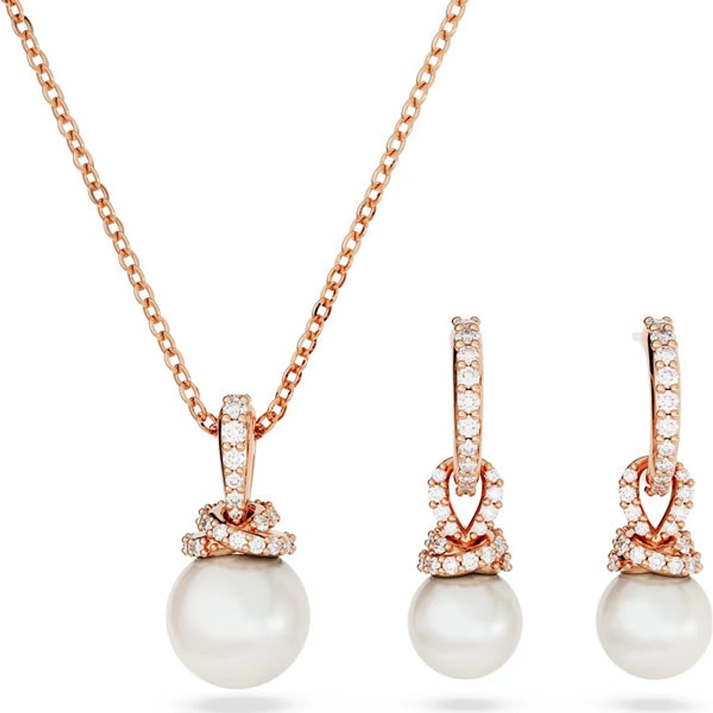 Swarovski Originally set, White, Rose gold-tone plated Discontinued - 5672835