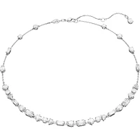Swarovski Mesmera necklace, Mixed cuts, Scattered design, White, Rhodium plated 5676989