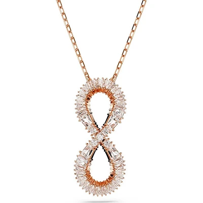Swarovski -   Hyperbola pendant, Infinity, White, Rose gold-tone plated - 5677623