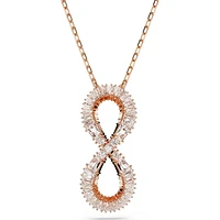 Swarovski -   Hyperbola pendant, Infinity, White, Rose gold-tone plated - 5677623