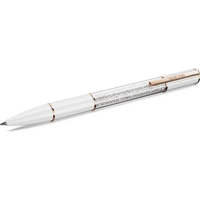 Swarovski Crystalline Lustre ballpoint pen, White, Rose gold-tone plated 5694174