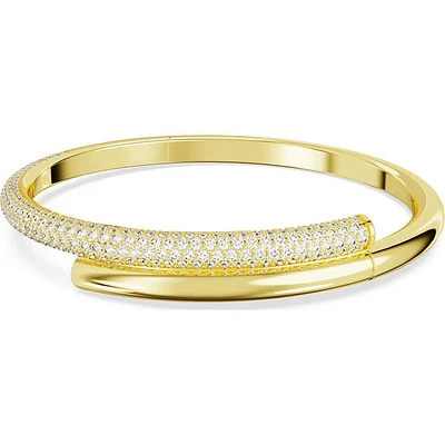 Swarovski - Dextera bangle, Magnetic closure, White, Gold-tone plated - 5669498