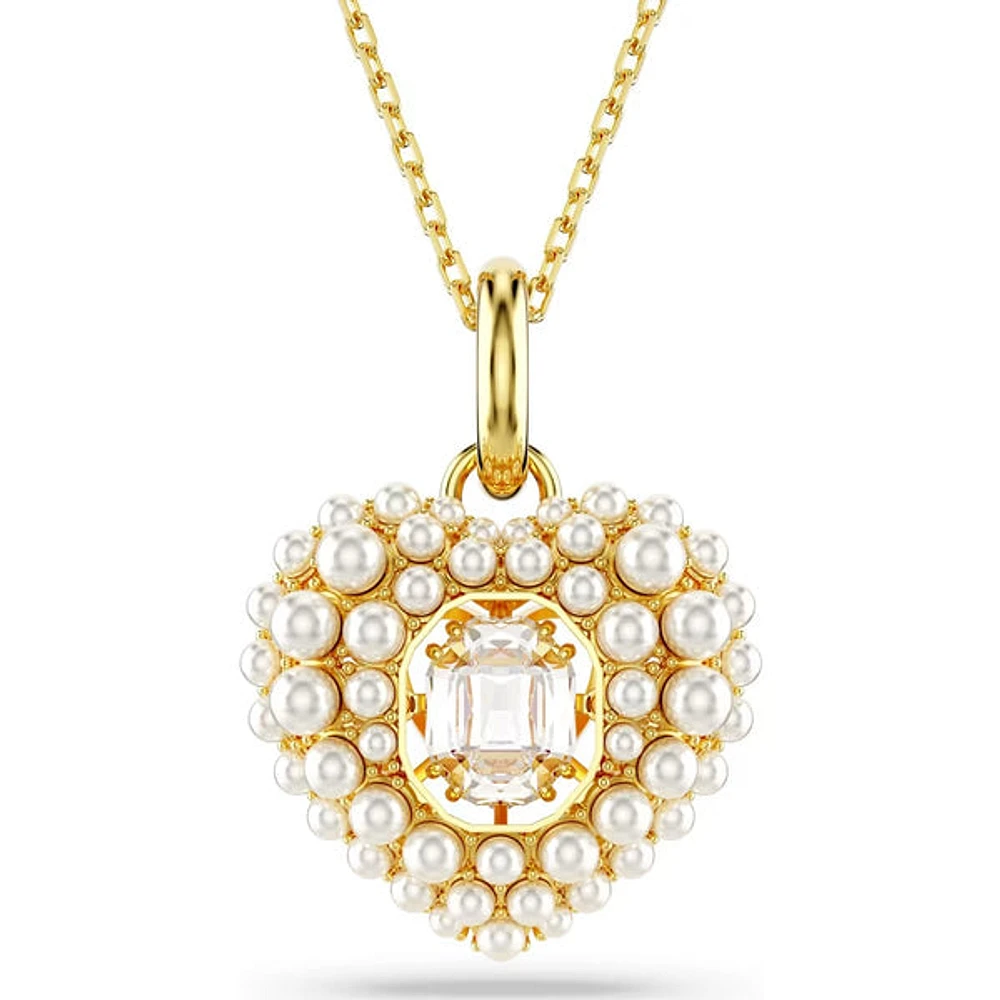 Swarovski -  Hyperbola pendant, Heart, White, Gold-tone plated 5680399