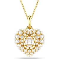 Swarovski -  Hyperbola pendant, Heart, White, Gold-tone plated 5680399