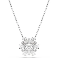 Swarovski - Idyllia pendant, Mixed cuts, Snowflake, White, Rhodium plated - 5691484