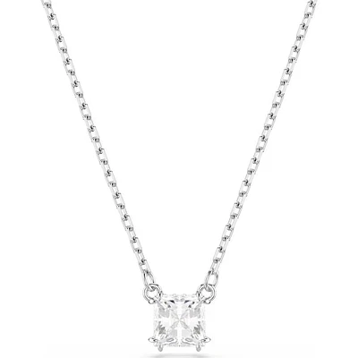 Swarovski - Stilla pendant, Square cut, White, Rhodium plated - 5701903