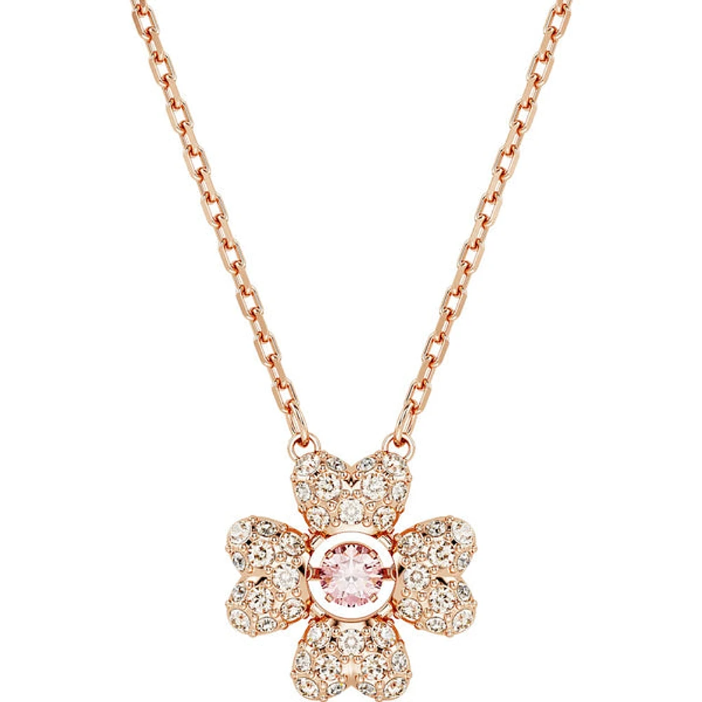 Swarovski - Idyllia pendant, Clover, White, Rose gold-tone plated - 5674211