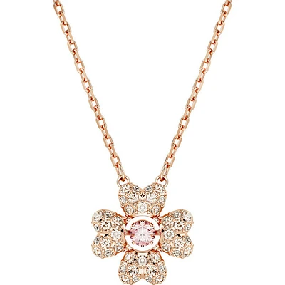 Swarovski - Idyllia pendant, Clover, White, Rose gold-tone plated - 5674211