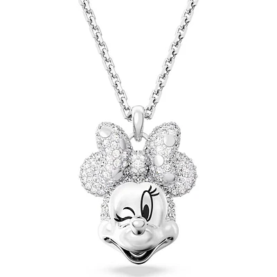Swarovski Disney 100 - Minnie Mouse pendant, White, Rhodium plated - 5667612 - Discontinued