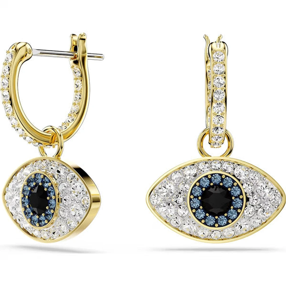 Swarovski - Symbolica drop earrings, Evil eye, Blue, Gold-tone plated - 5692163/5701612 (SS)