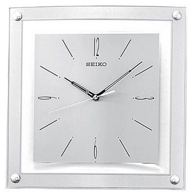 Silver & Glass Seiko Wall Clock QXA330SLH