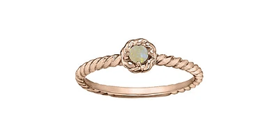 10K Rose Gold Opal Ring - 4.5