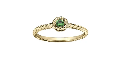 10K Yellow Gold Emerald Ring - 4