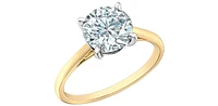14K Gold 2.00Cttw Lab Grown Round Brilliant Cut Diamond Engagement Ring