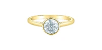 14K Yellow Gold Cttw Lab Grown Round Cut Diamond Engagement Ring