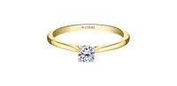 18K Yellow Gold 0.20cttw Canadian Diamond Engagement Ring, 6.5 - / White