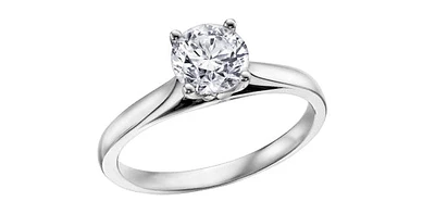 14K White Gold 0.70cttw Canadian Diamond Ring - /